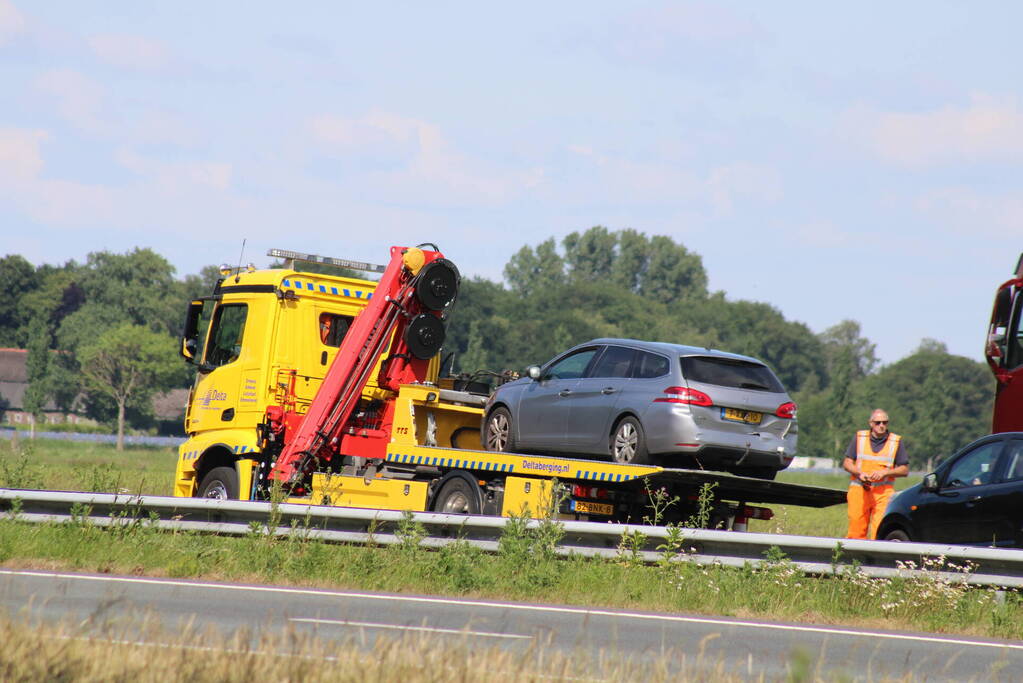 Kop-staart aanrijding zorgt voor flinke vertraging