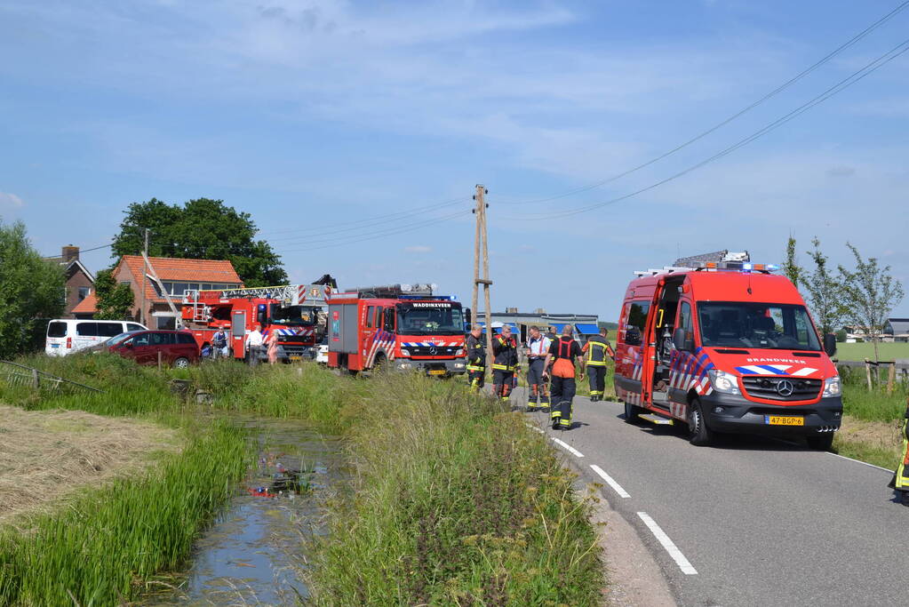 Automobilist raakt van de weg en belandt in sloot