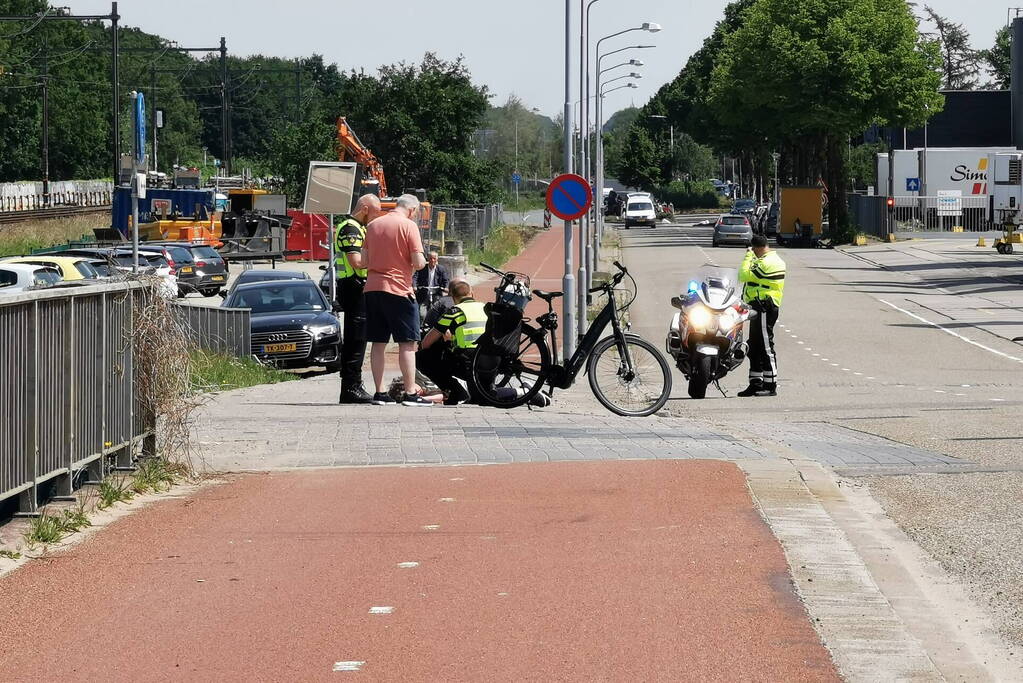 E-biker met hondje onderuitgegaan