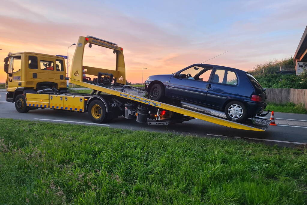 Bestuurder aangehouden na eenzijdig ongeval
