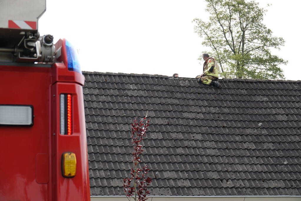 Werkzaamheden op dak veroorzaakt brand