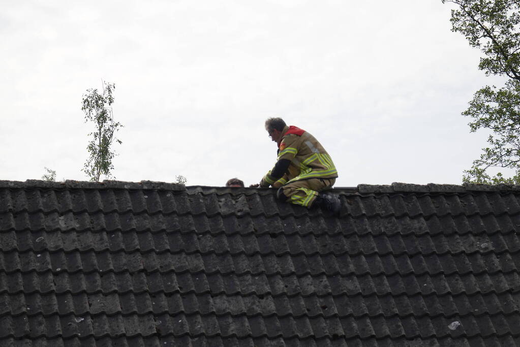 Werkzaamheden op dak veroorzaakt brand