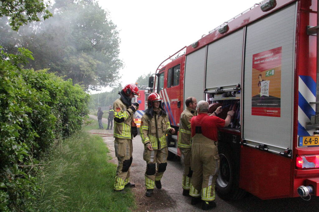 Veel rook bij brand in natuurgebied