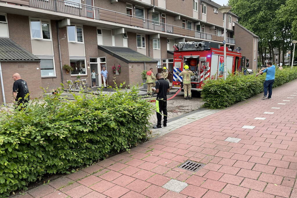 Wasdroger vat vlam in woning