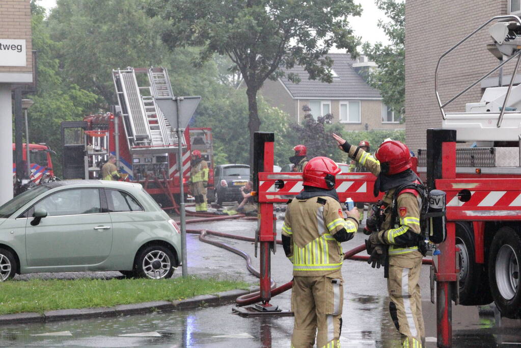 Enorme schade na brand in flatwoning