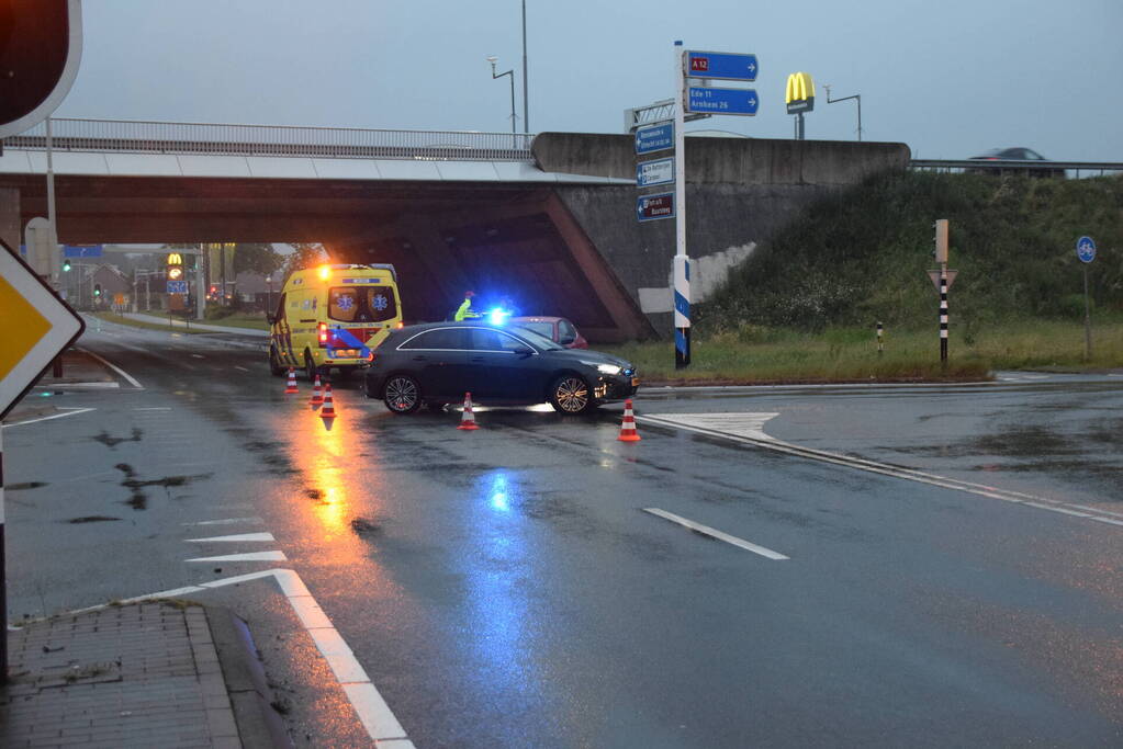 Schade na ongeval op kruising