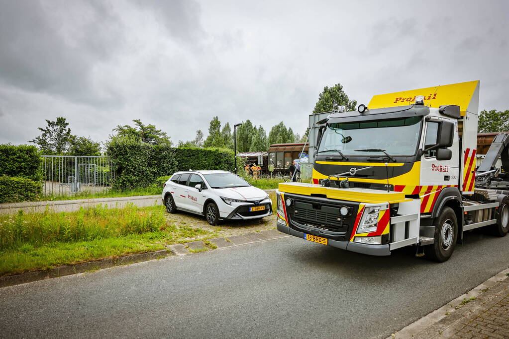 Wagon Ponlijn gekanteld
