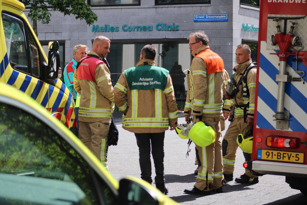 Brandweer doet onderzoek naar onbekende vloeistof