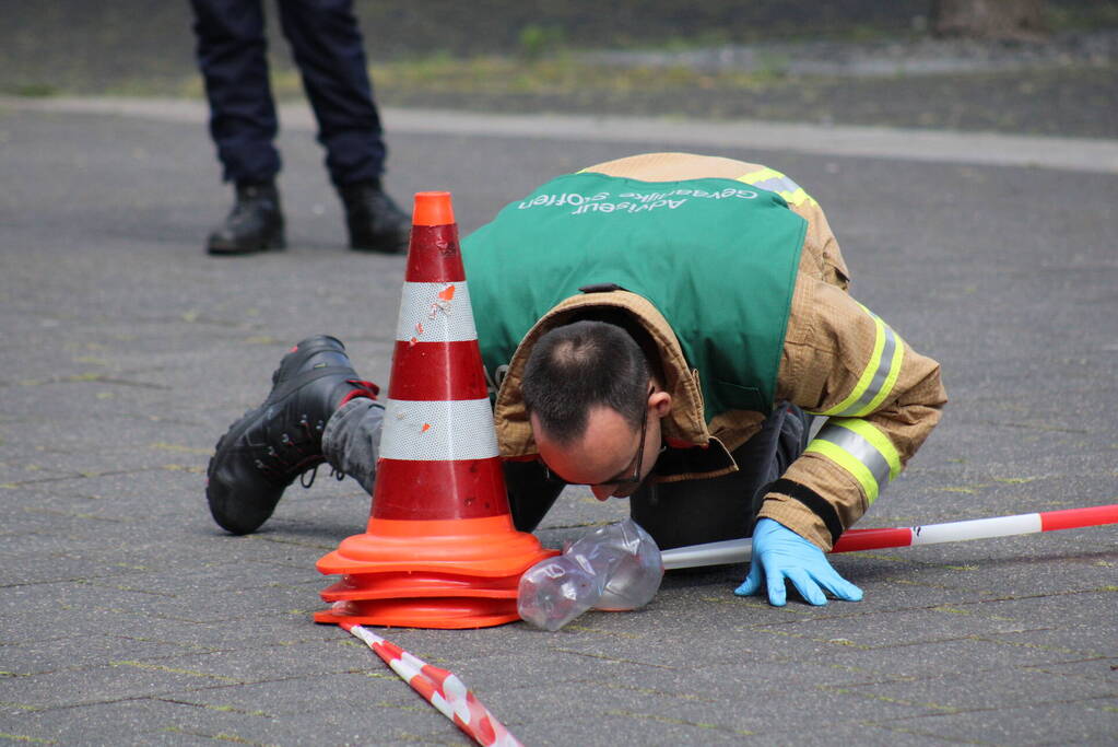 Brandweer doet onderzoek naar onbekende vloeistof