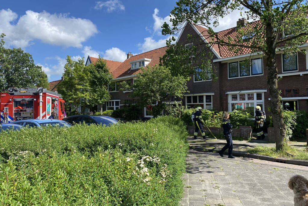 Brand op zolder van woning