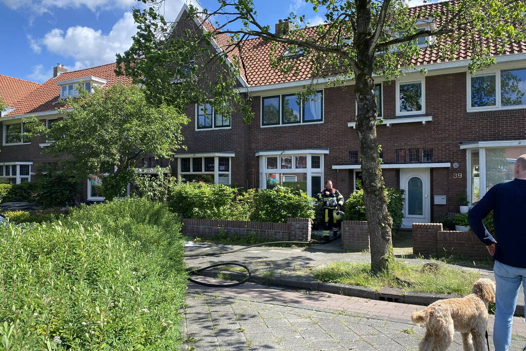 Brand op zolder van woning