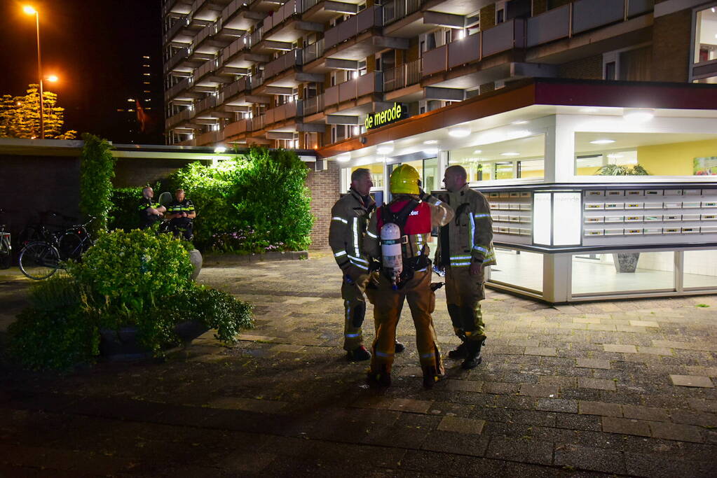 Flat ontruimd na zeer grote brand