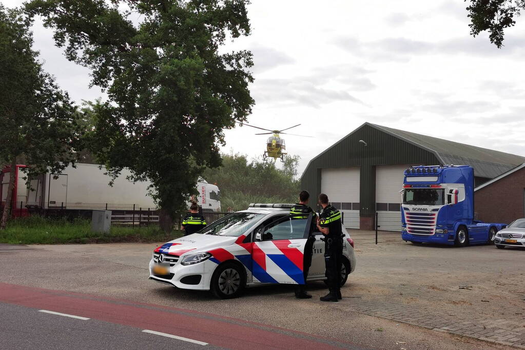 Traumahelikopter landt voor incident met paard
