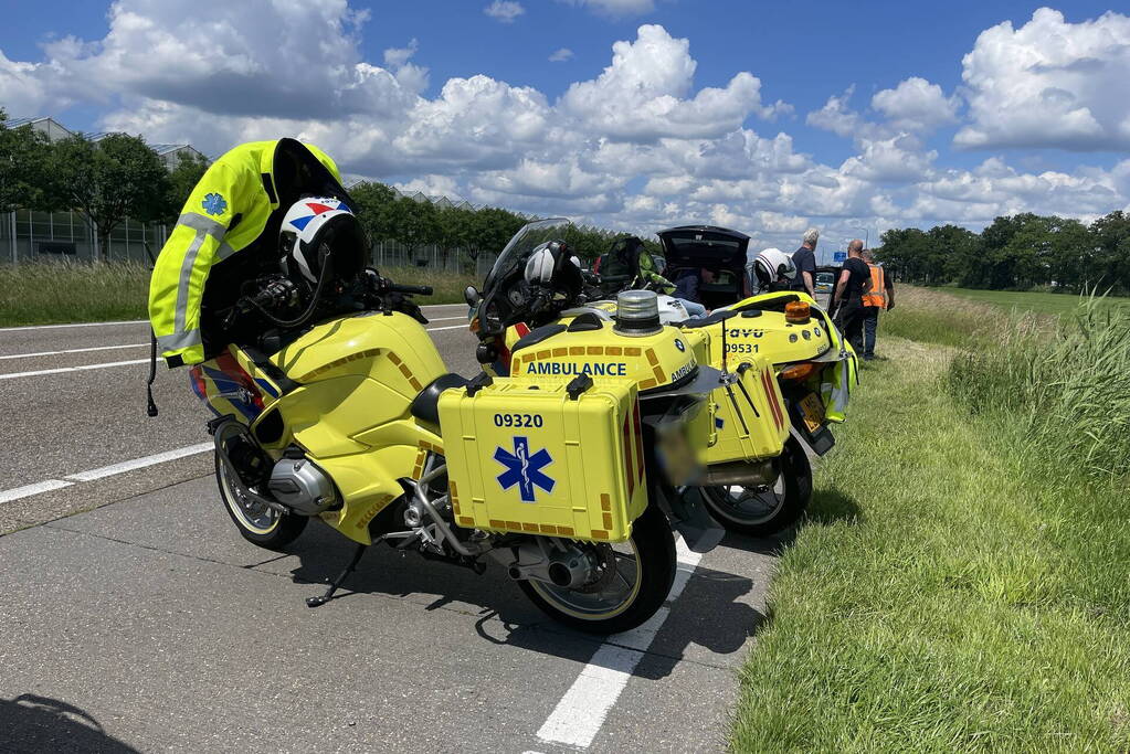 Auto botst op voorganger