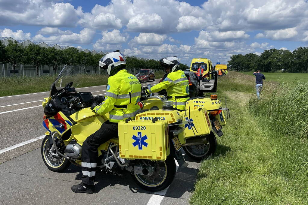 Auto botst op voorganger