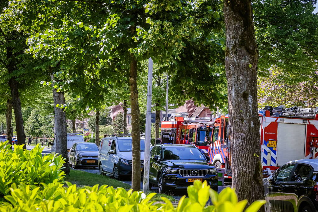 Straat afgezet door gaslekkage