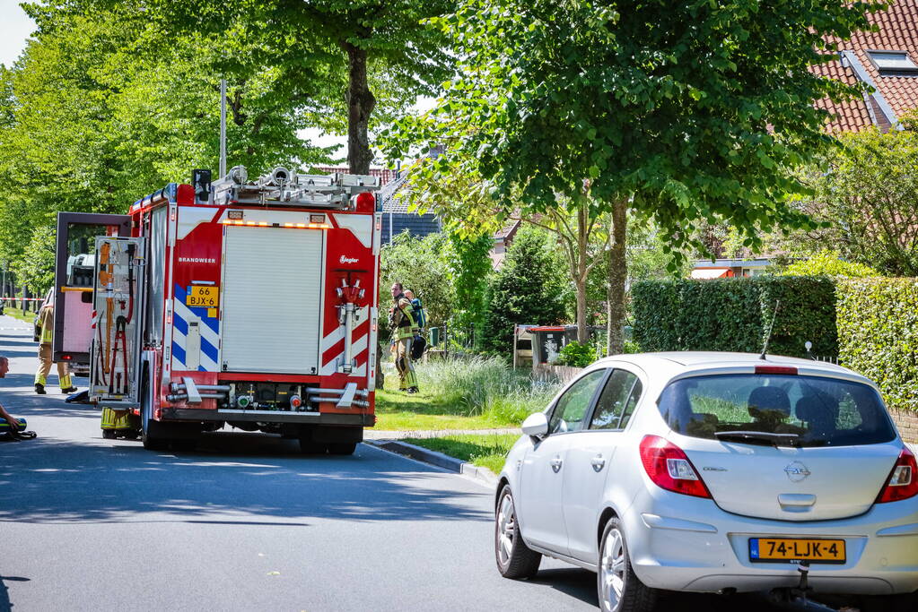 Straat afgezet door gaslekkage