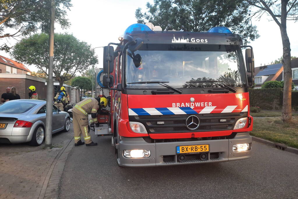 Accu van scooter vat vlam