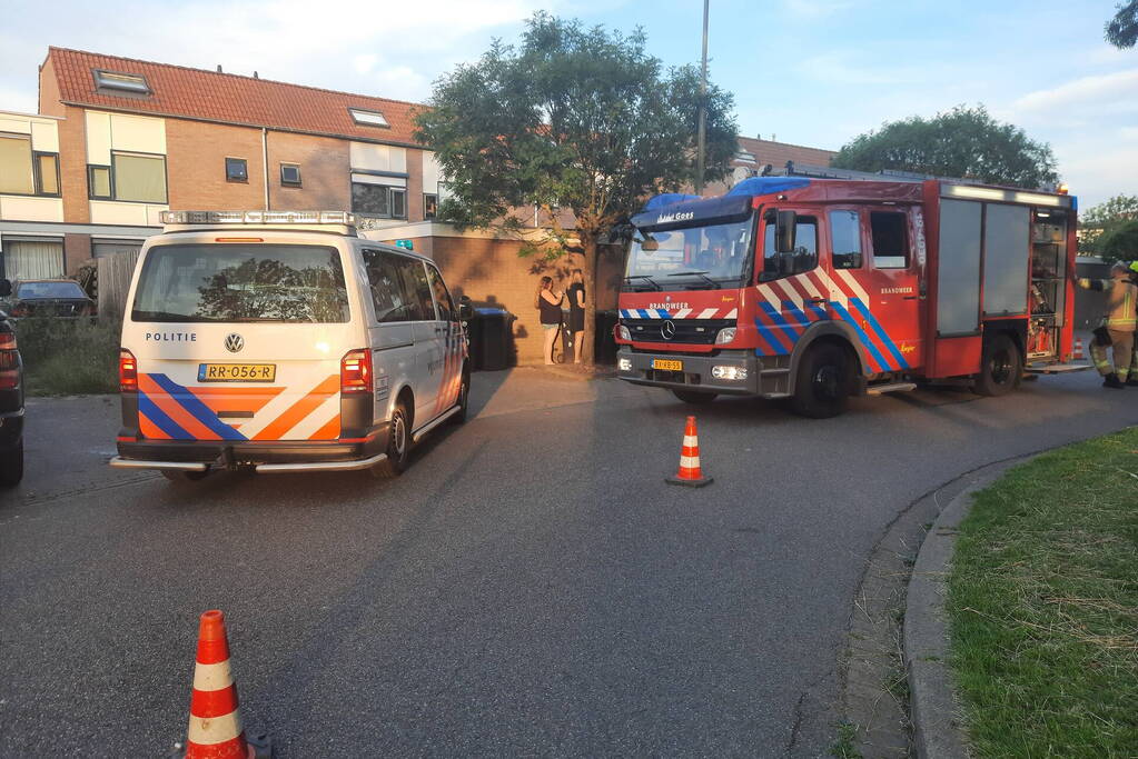 Accu van scooter vat vlam