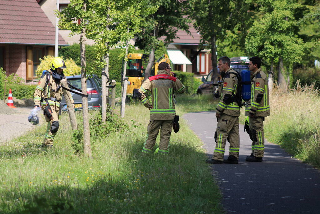 Gaslekkage bij graafwerkzaamheden aanleg glasvezel