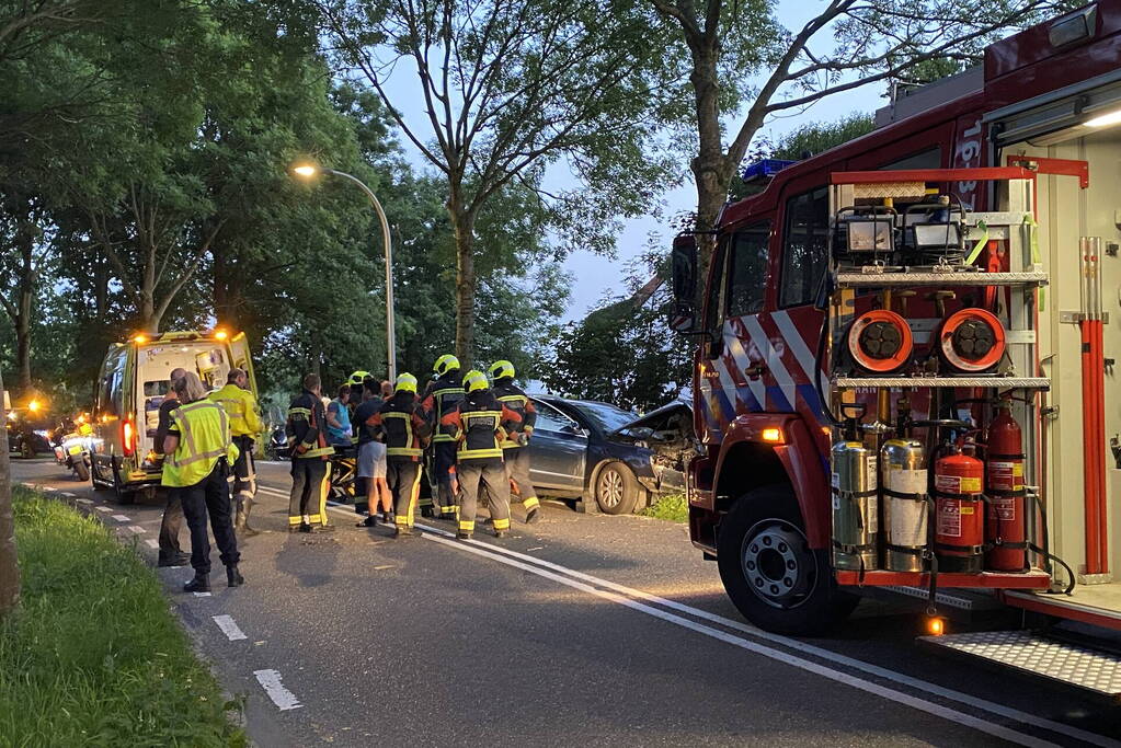 Auto tegen boom