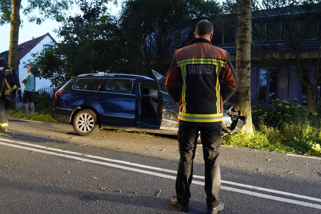 Auto tegen boom