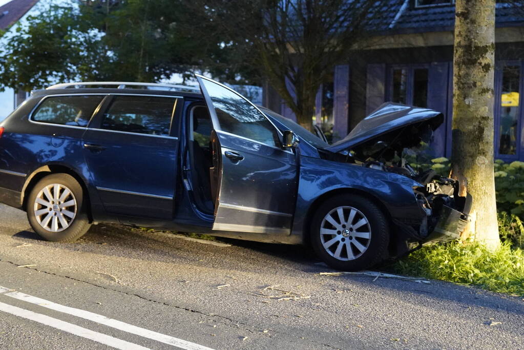 Auto tegen boom