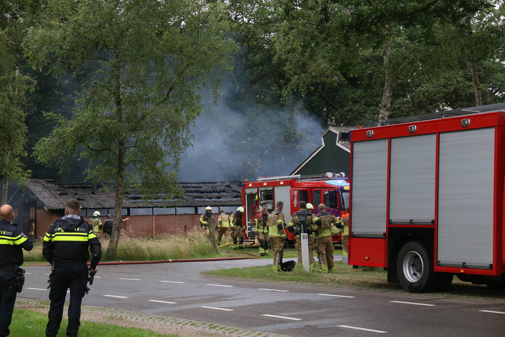 Schuur met pluimvee verwoest vanwege brand