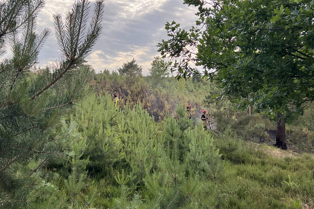 Brandweer blust brand op Brunssummerheide