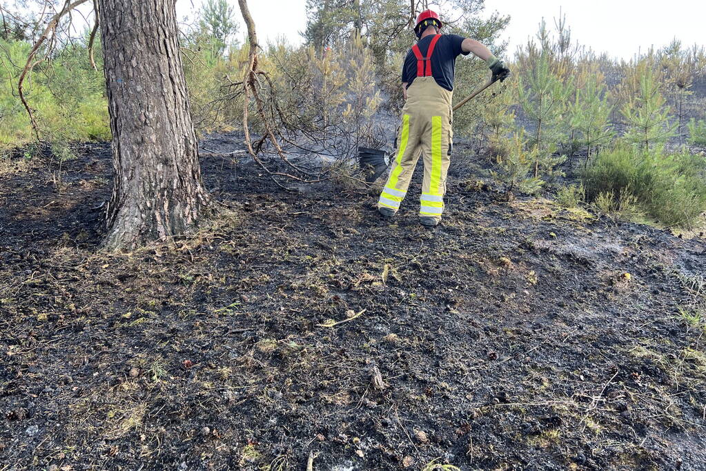 Brandweer blust brand op Brunssummerheide