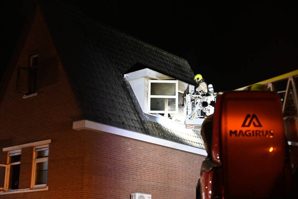 Uitslaande brand bij brand in wasdroger