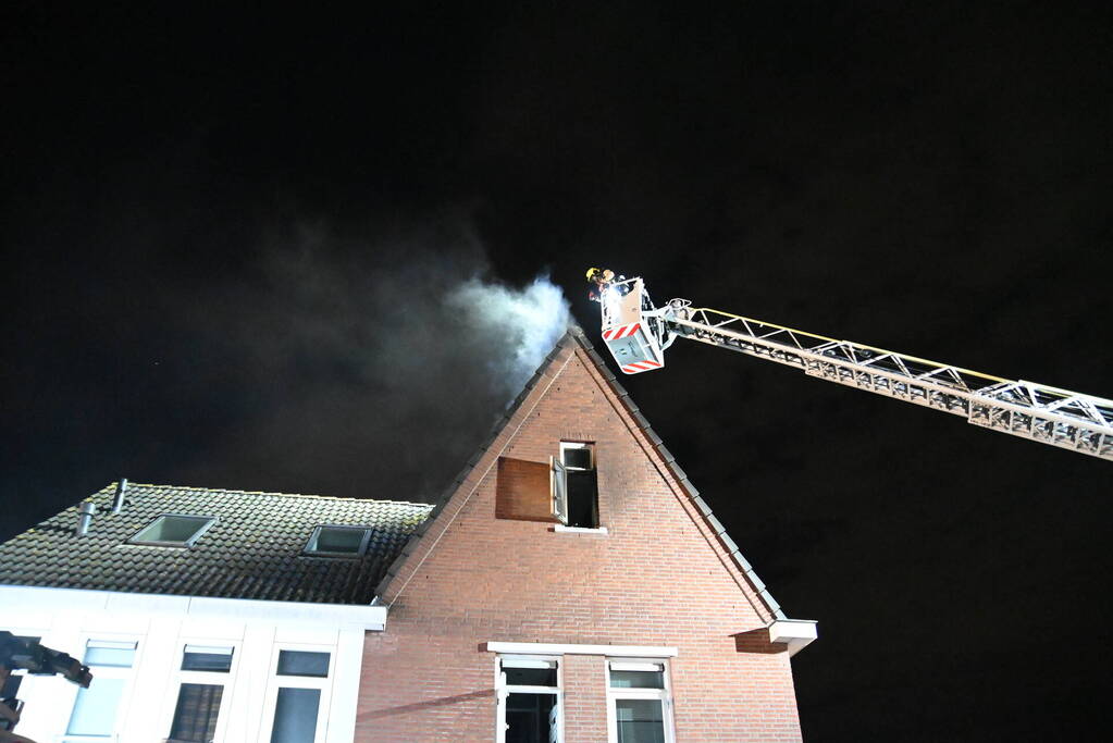 Uitslaande brand bij brand in wasdroger