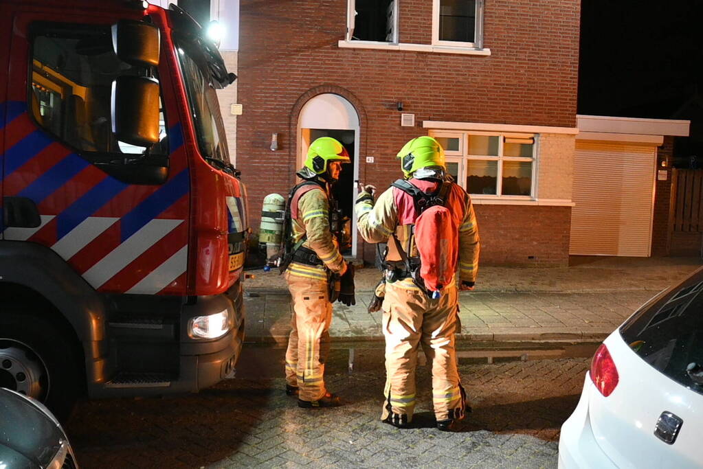 Uitslaande brand bij brand in wasdroger