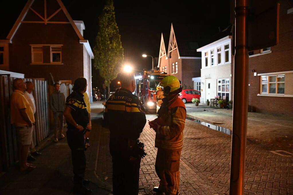 Uitslaande brand bij brand in wasdroger