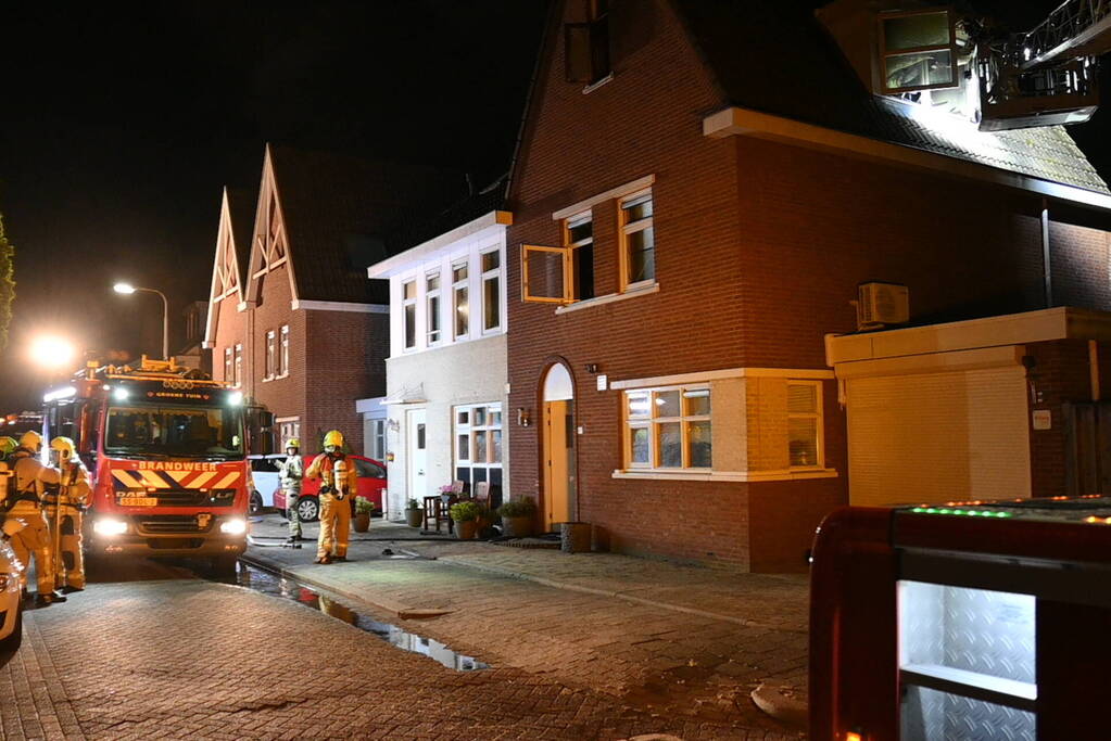 Uitslaande brand bij brand in wasdroger