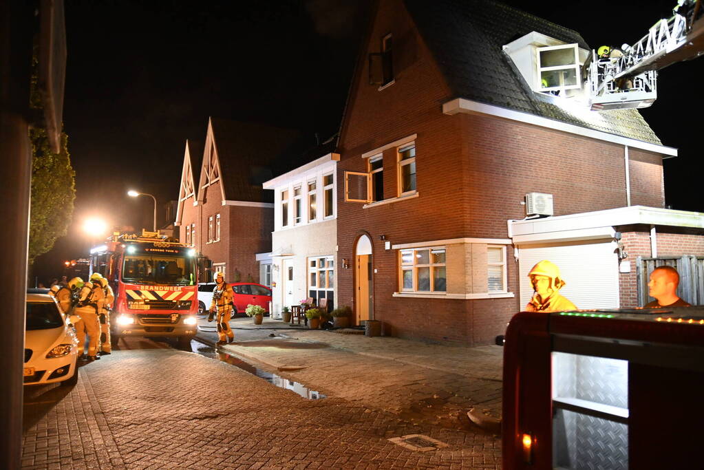 Uitslaande brand bij brand in wasdroger