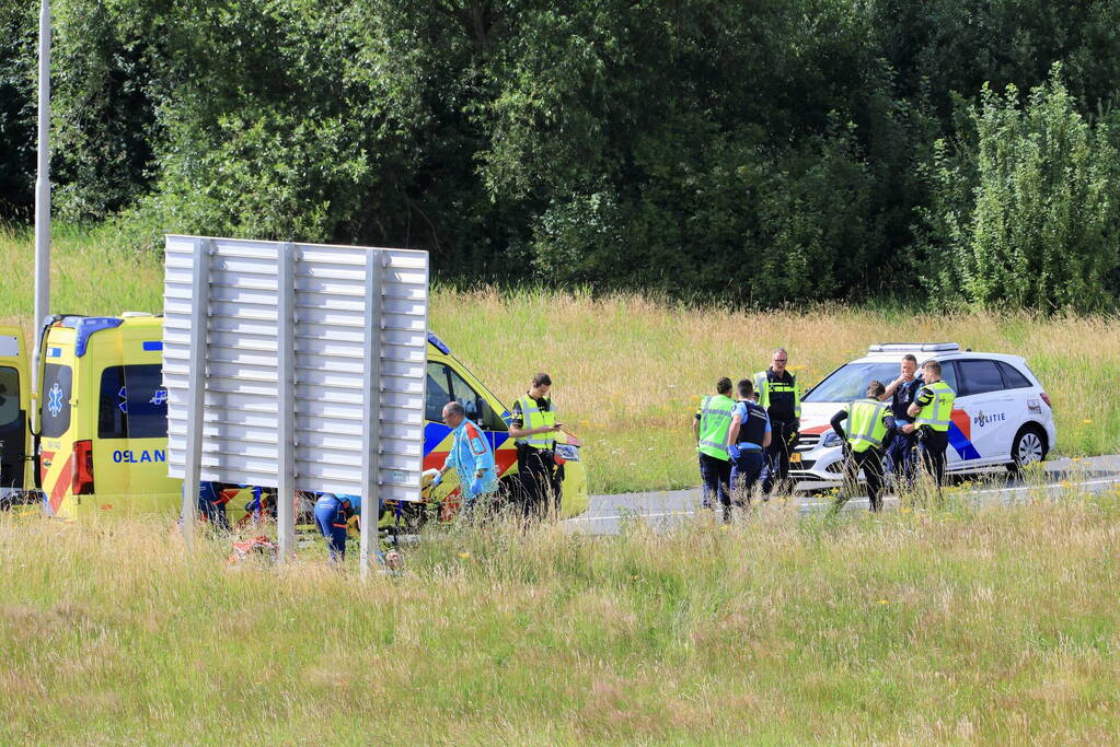 Motorrijder gewond bij ongeval op afrit