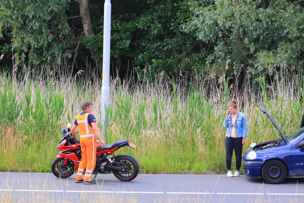 Motorrijder gewond bij ongeval op afrit