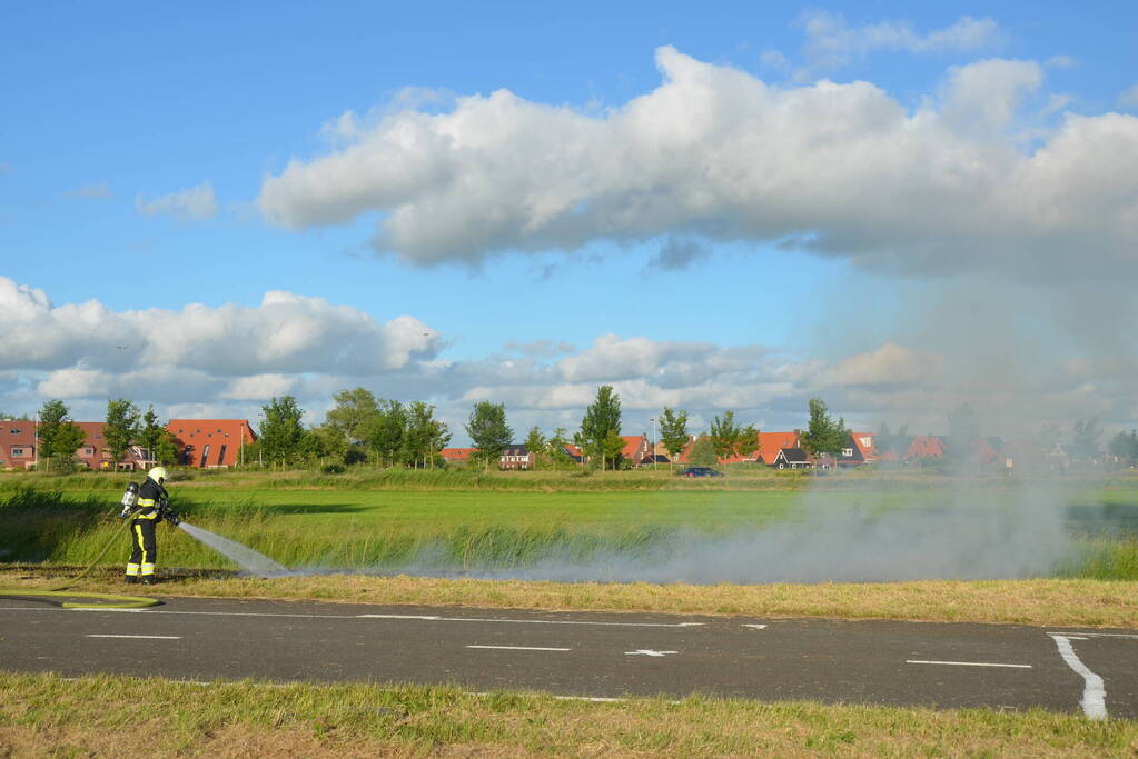 Gemaaid gras vat vlam