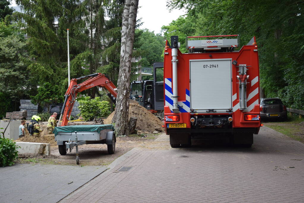 Gaslekkage door graafwerkzaamheden