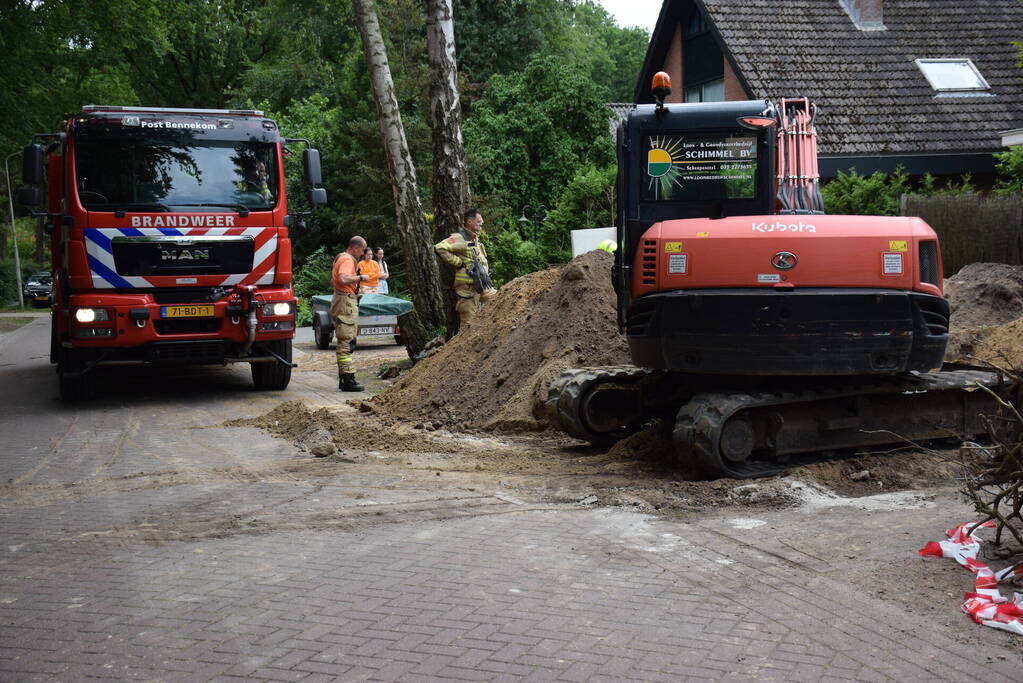 Gaslekkage door graafwerkzaamheden