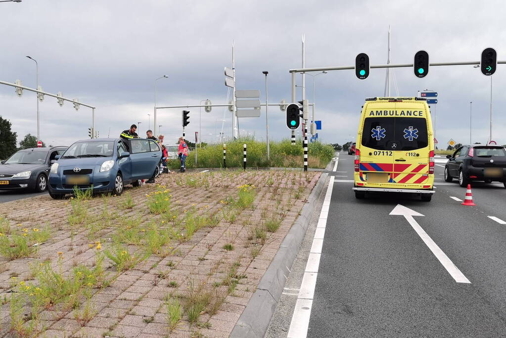 Overstekende fietser aangereden