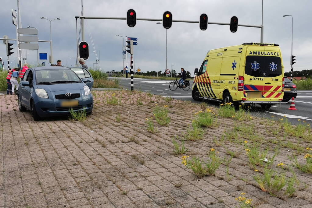 Overstekende fietser aangereden
