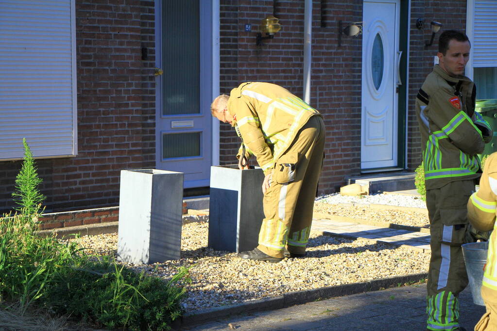 Bloembakken in brand