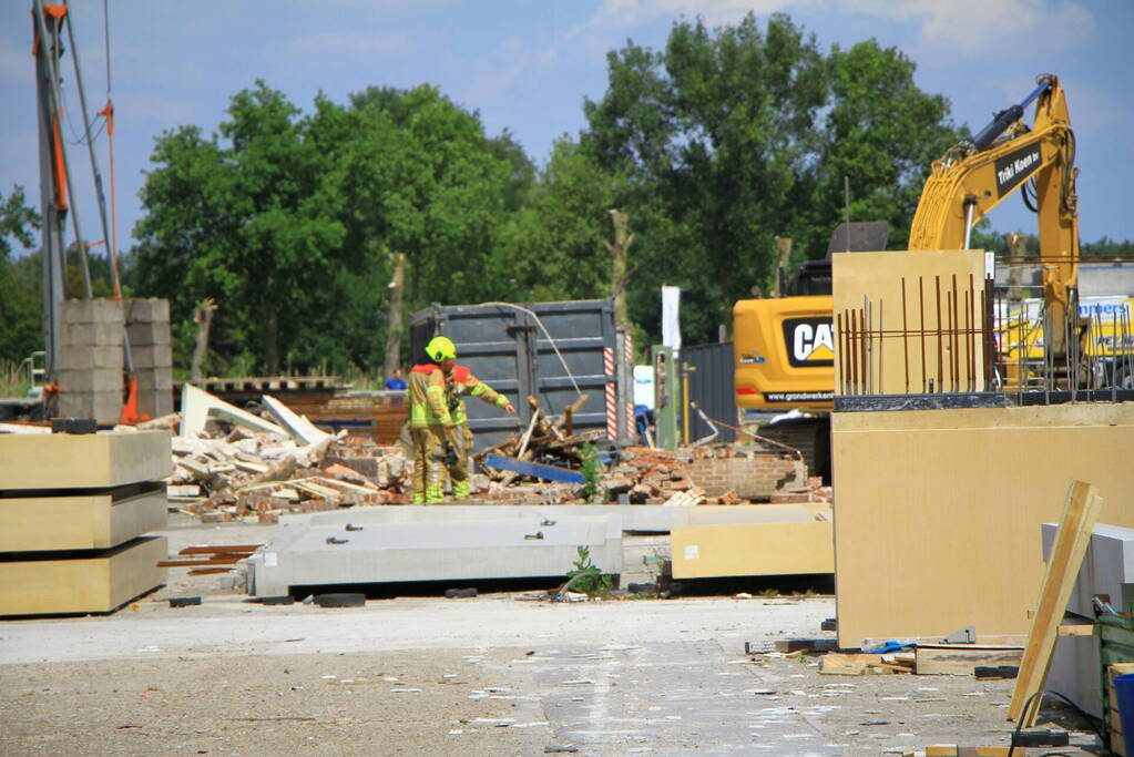 Gasleiding geraakt bij sloopwerkzaamheden