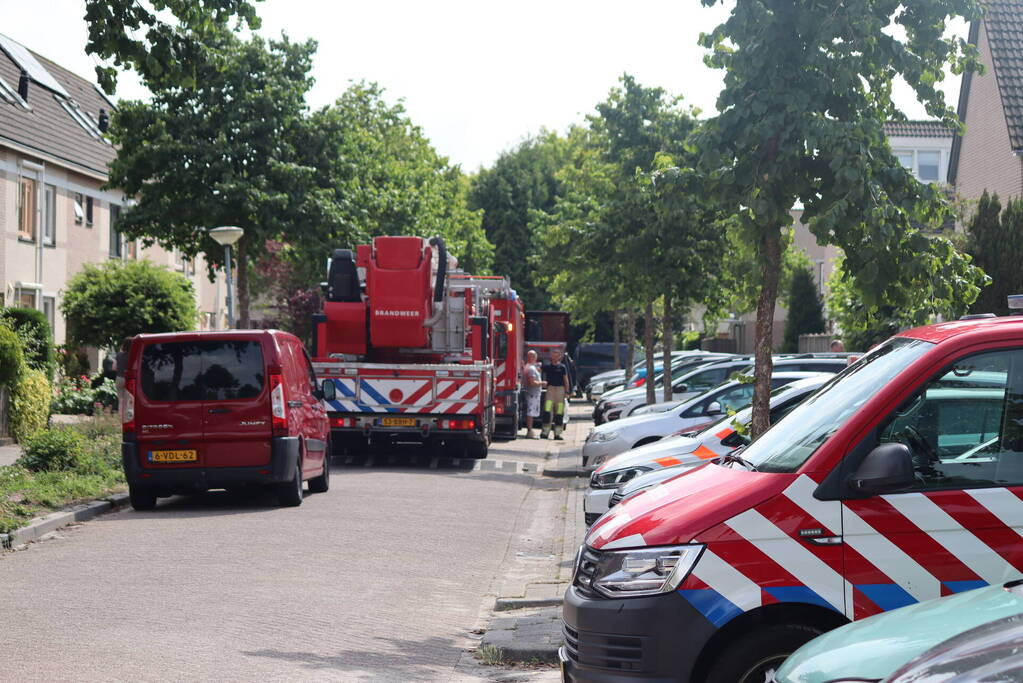 Brand op zolder van woning