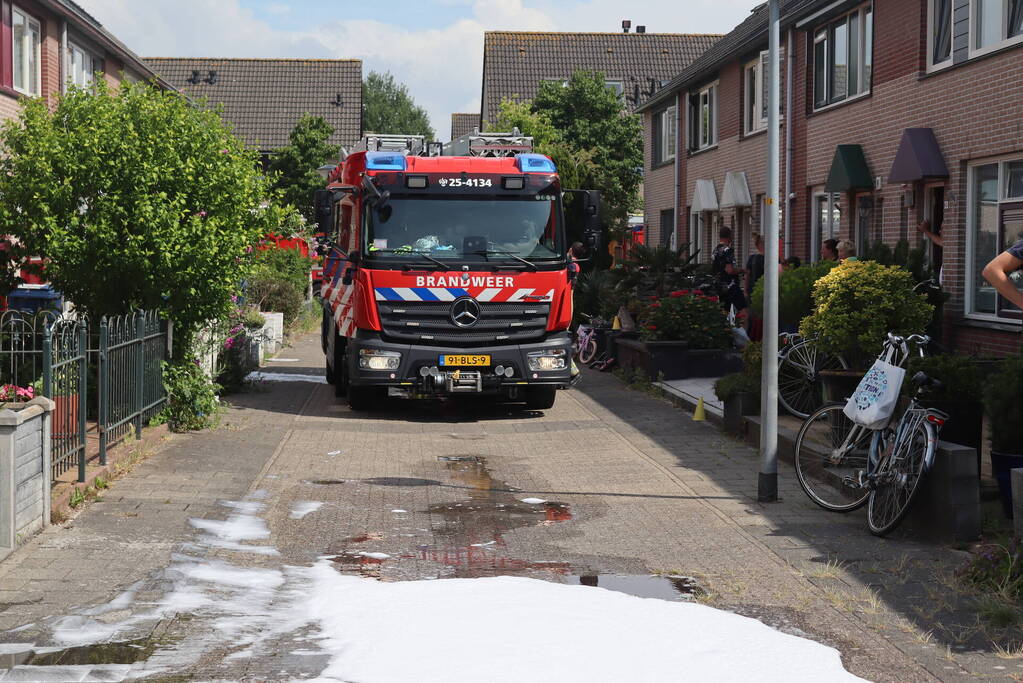 Brand op zolder van woning
