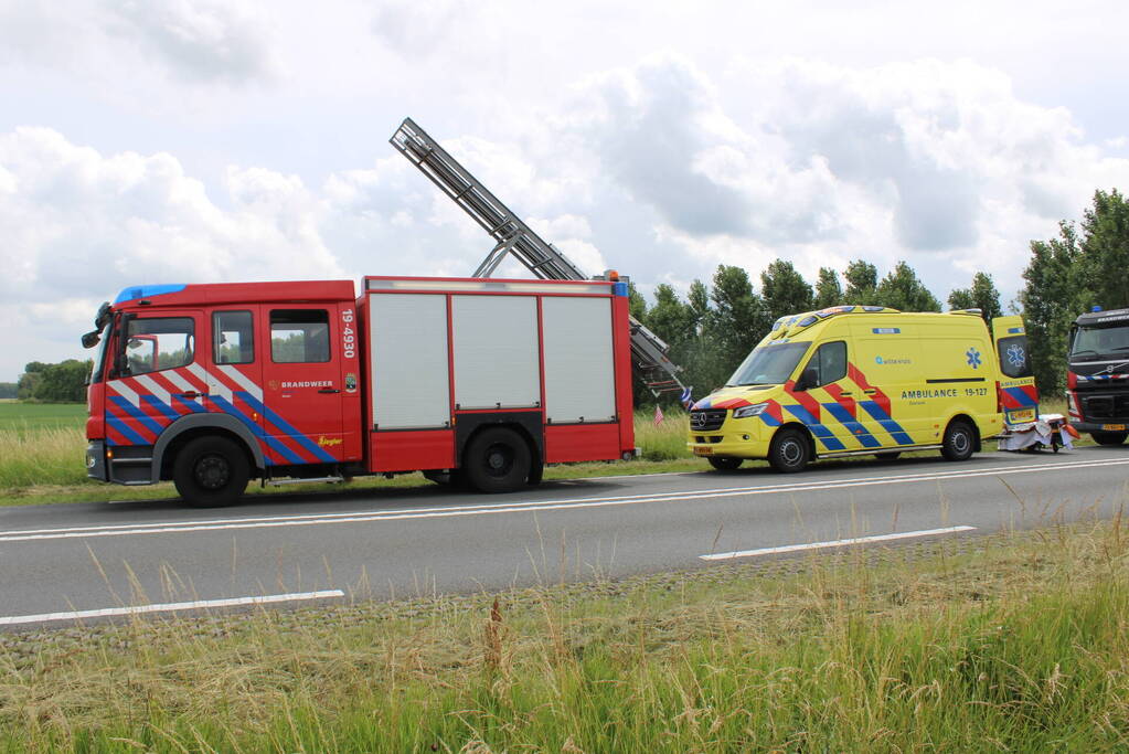 Gewond persoon aangetroffen in weiland