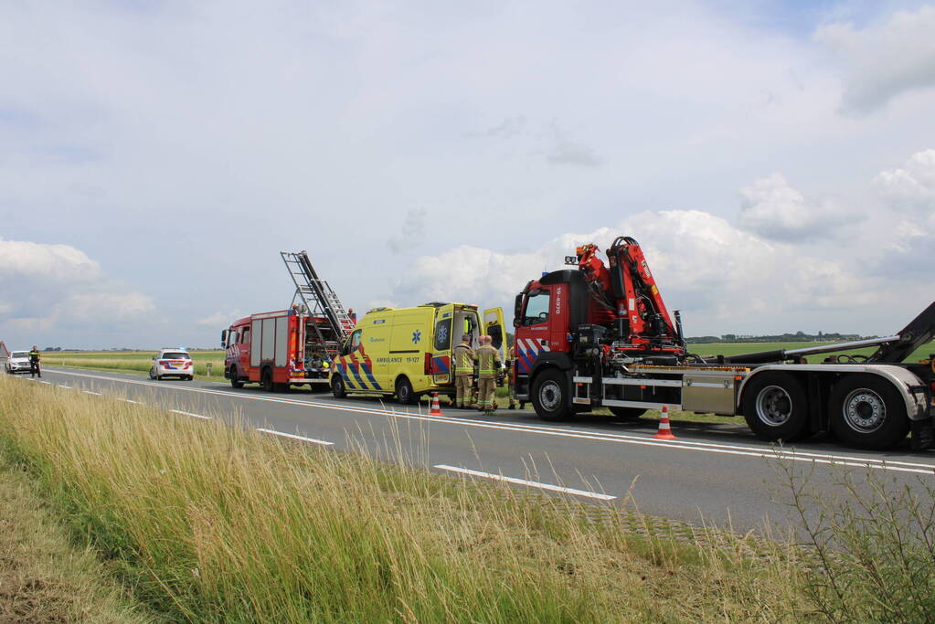 Gewond persoon aangetroffen in weiland