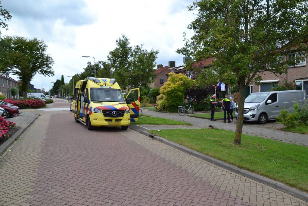 Fietser ten val na botsing met caravan